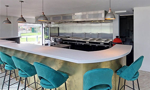 the kitchen
